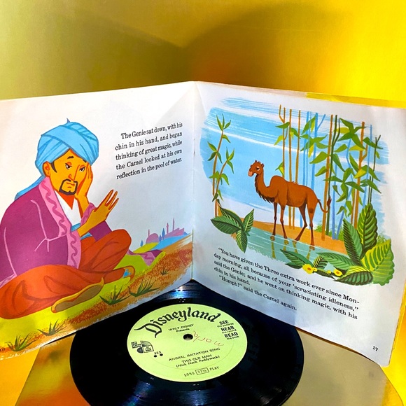 WALT DISNEY 1968 DISNEYLAND RECORD & 24 PAGE BOOK HOW THE CAMEL GOT HIS HUMP 7” - Picture 8 of 16